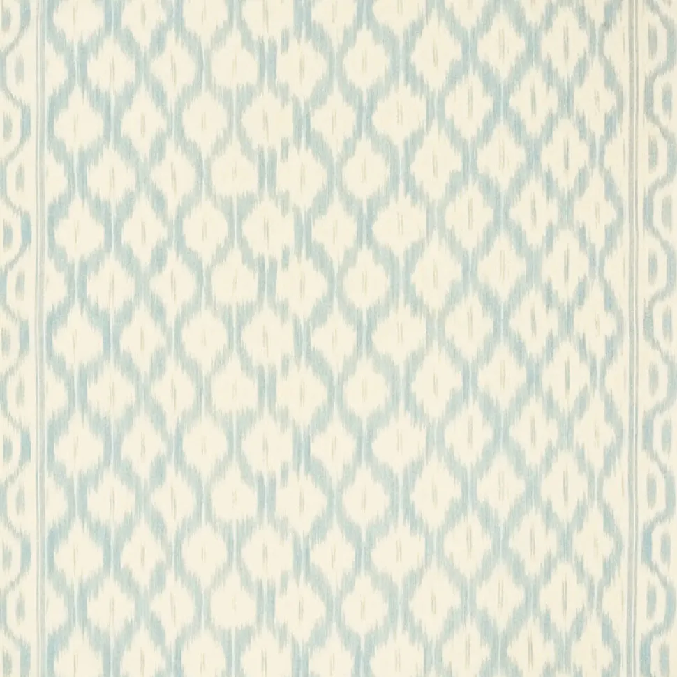 Santa Monica Ikat Wallpaper in China Blue