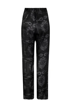 Santo Tomas Silk Jacquard Pants in Black