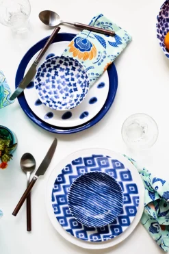 Santorini Assorted Dinner Plates, Set of 4