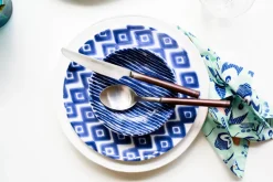 Santorini Diamond Dinner Plate