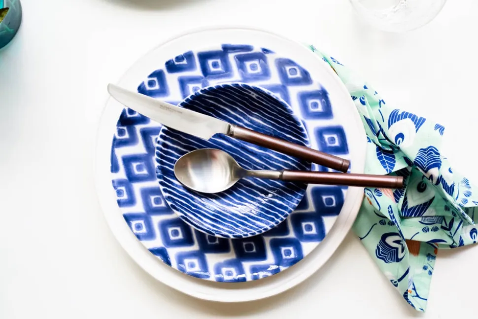 Santorini Diamond Dinner Plate