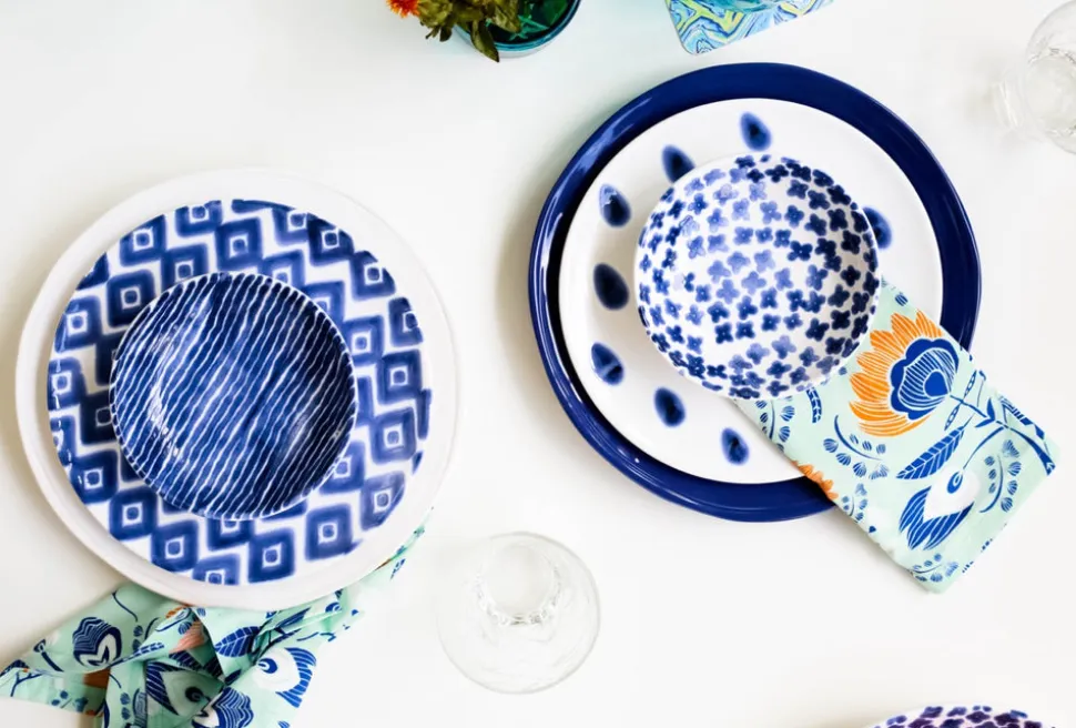 Santorini Dot Salad Plate