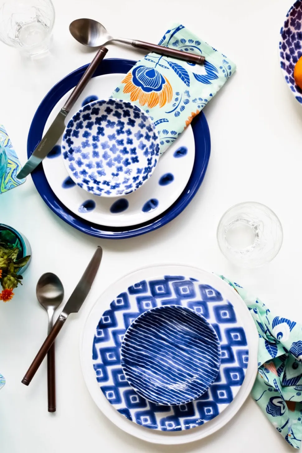 Santorini Flower Condiment Bowl