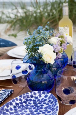 Santorini Flower Narrow Oval Platter