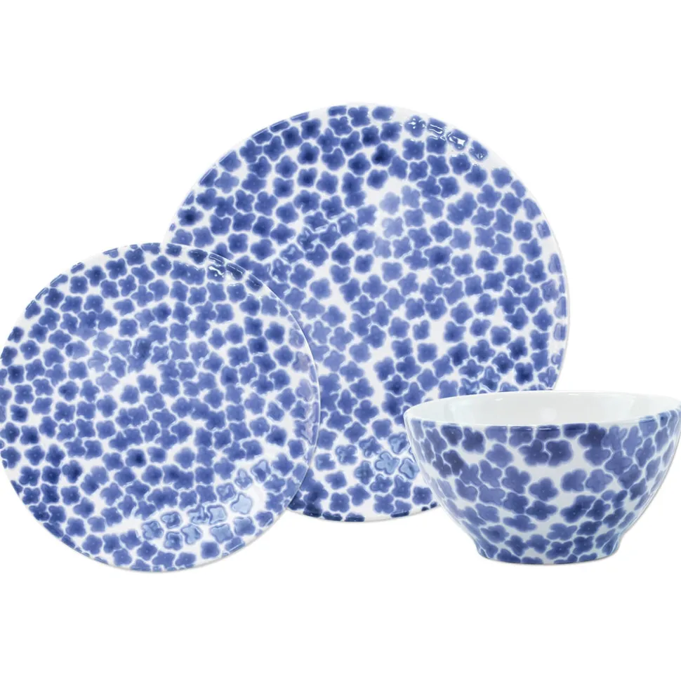 Santorini Flower 3-Piece Place Setting