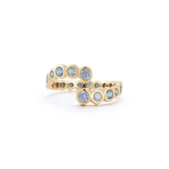 Sapphire Ombré Open Wave Ring