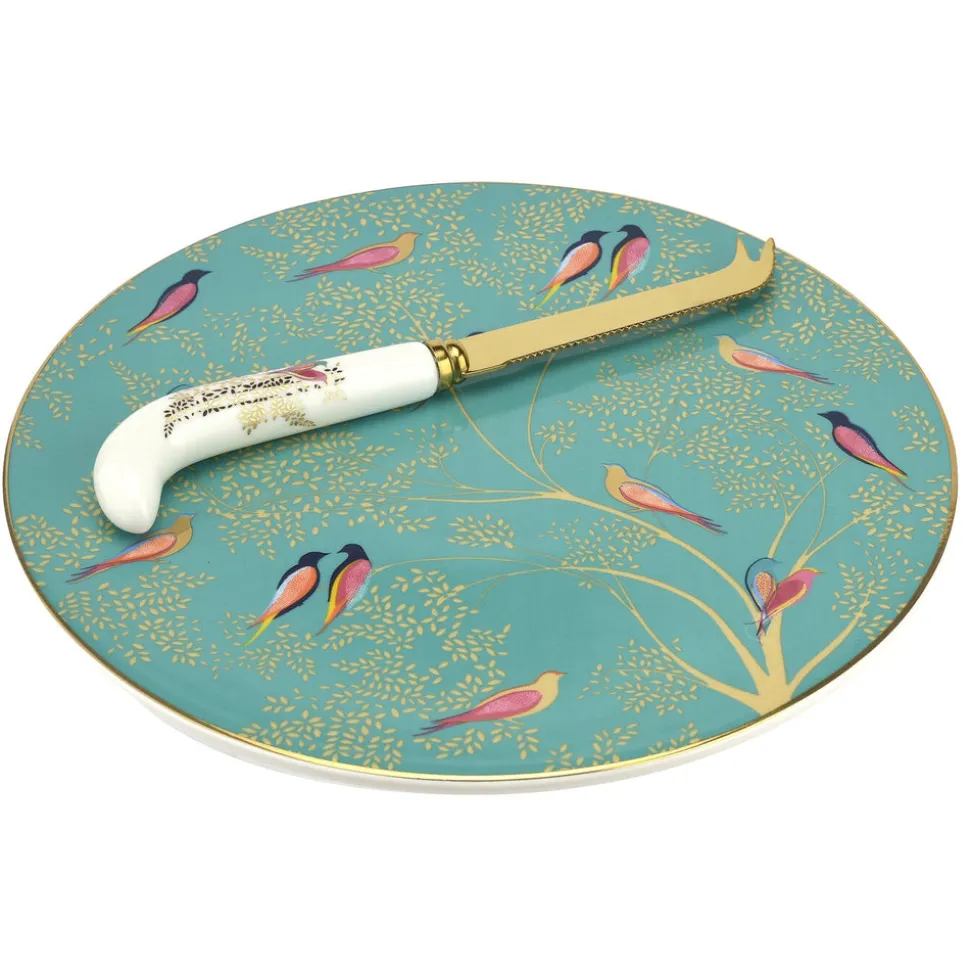 Sara Miller Chelsea Collection Cheese Plate with Knife