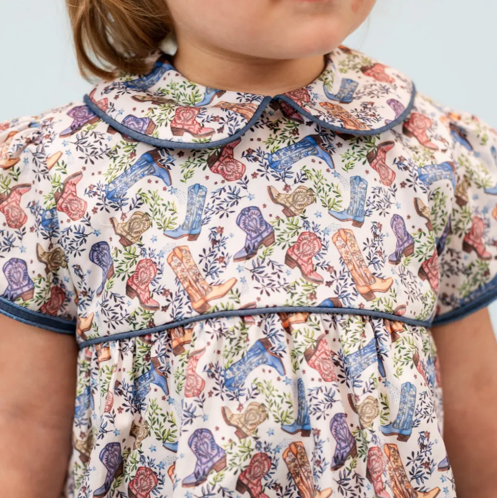 Sarita Girl Bubble in Boots Print