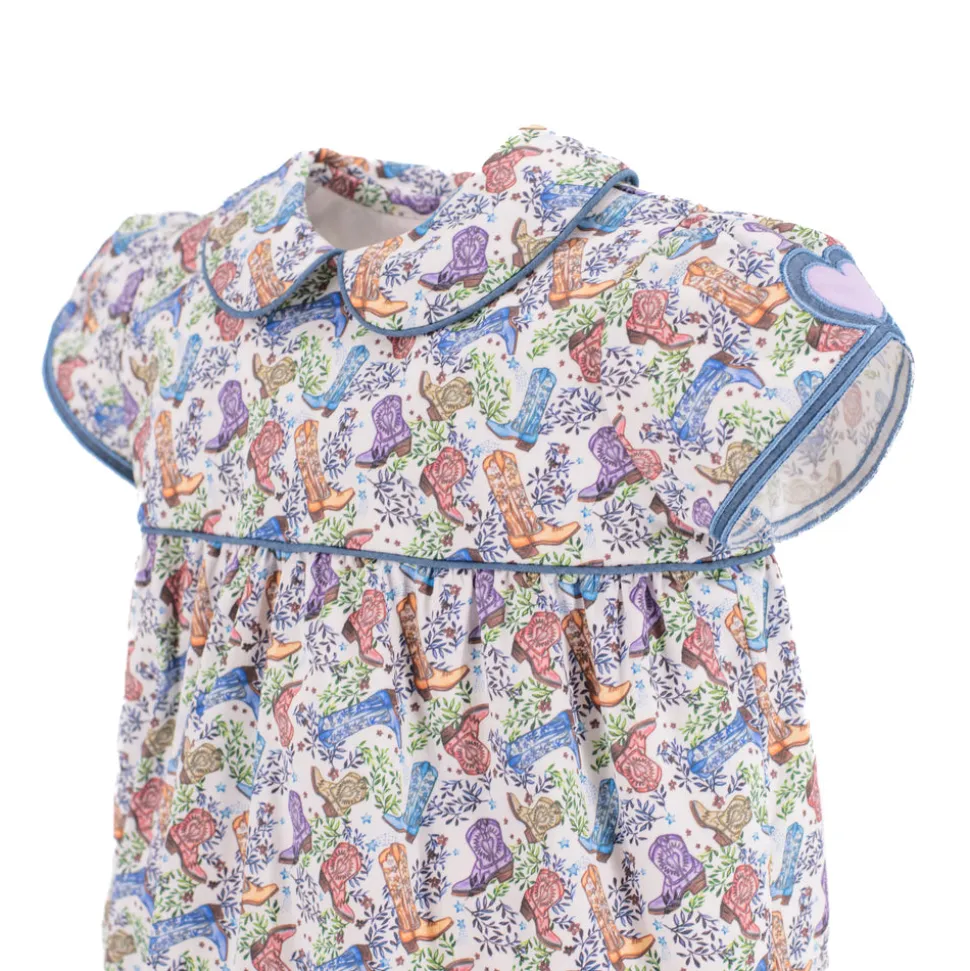 Sarita Girl Bubble in Boots Print