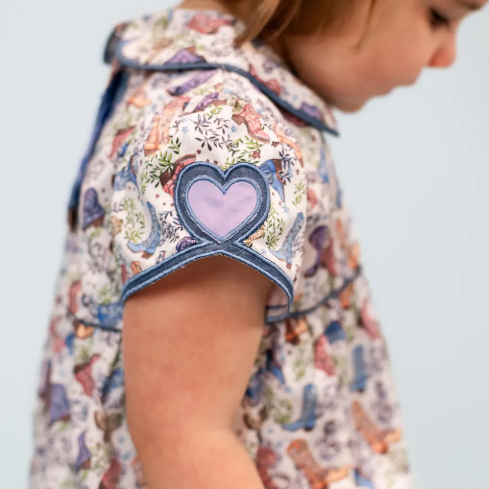 Sarita Girl Bubble in Boots Print
