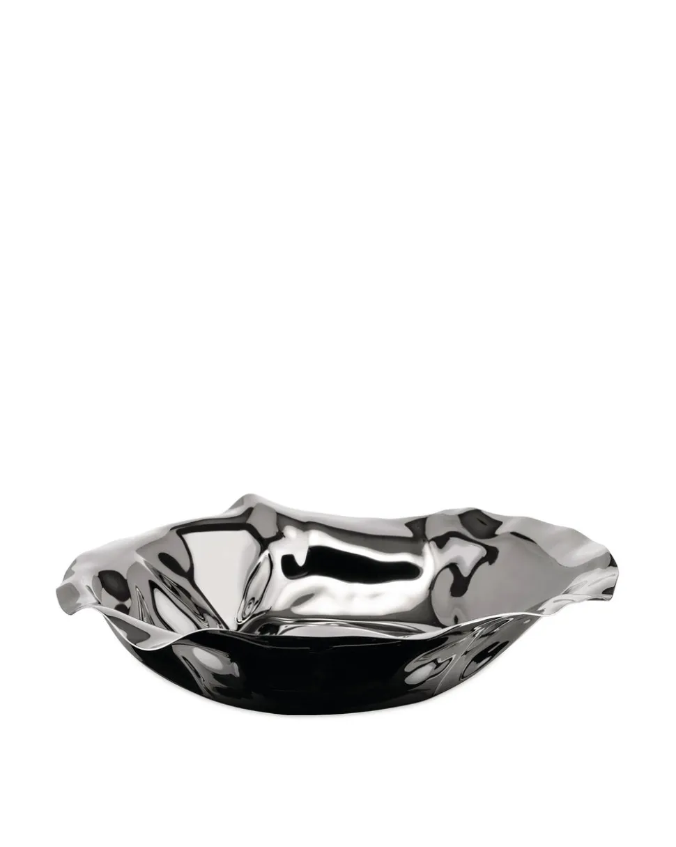 Sarria' Round Basket in Stainless Steel
