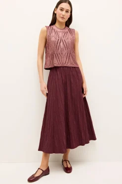 Sasha Skirt in Merlot