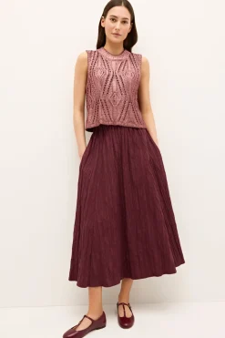 Sasha Skirt in Merlot