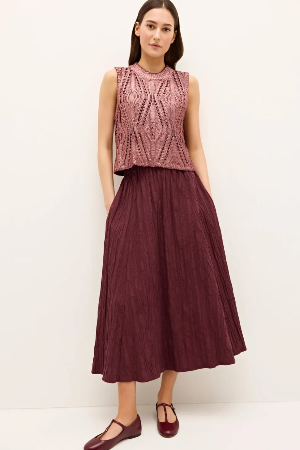 Sasha Skirt in Merlot
