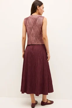 Sasha Skirt in Merlot