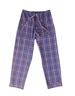 Saturn Men's Pajama Pant in Violet Plaid