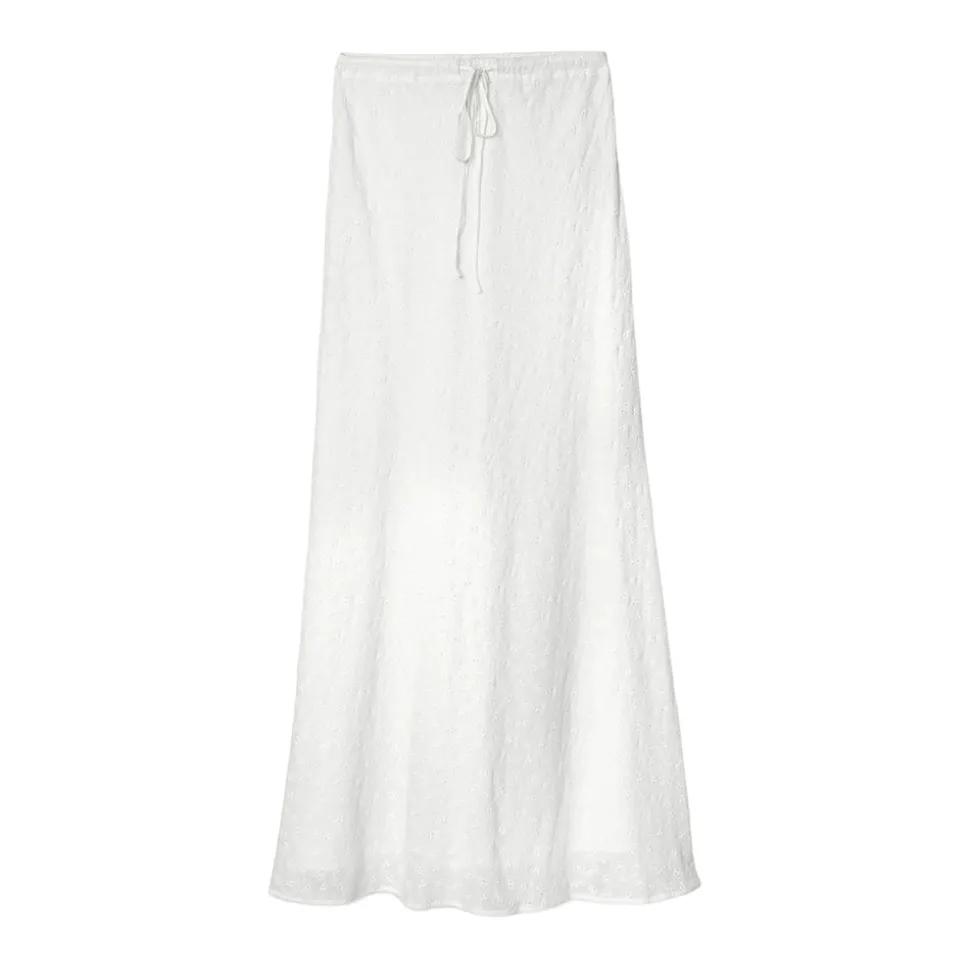 Savanna Skirt in White Eyelet