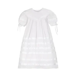 Savannah Lace Flower Girl Dress in White