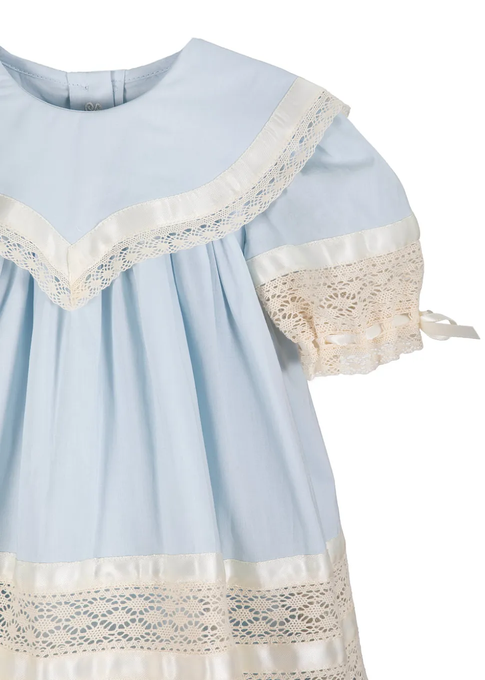 Savannah Lace Heirloom Dress in Blue