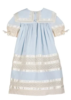 Savannah Lace Heirloom Dress in Blue