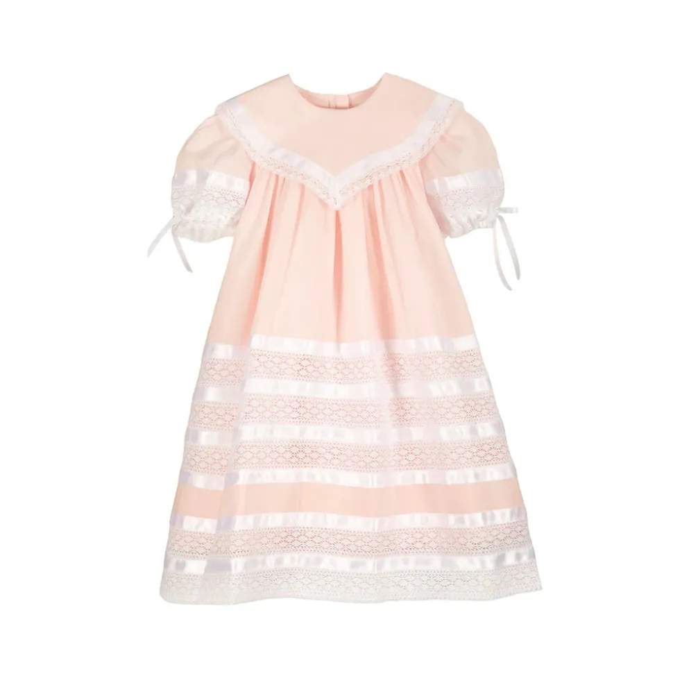 Savannah Lace Heirloom Dress in Pink