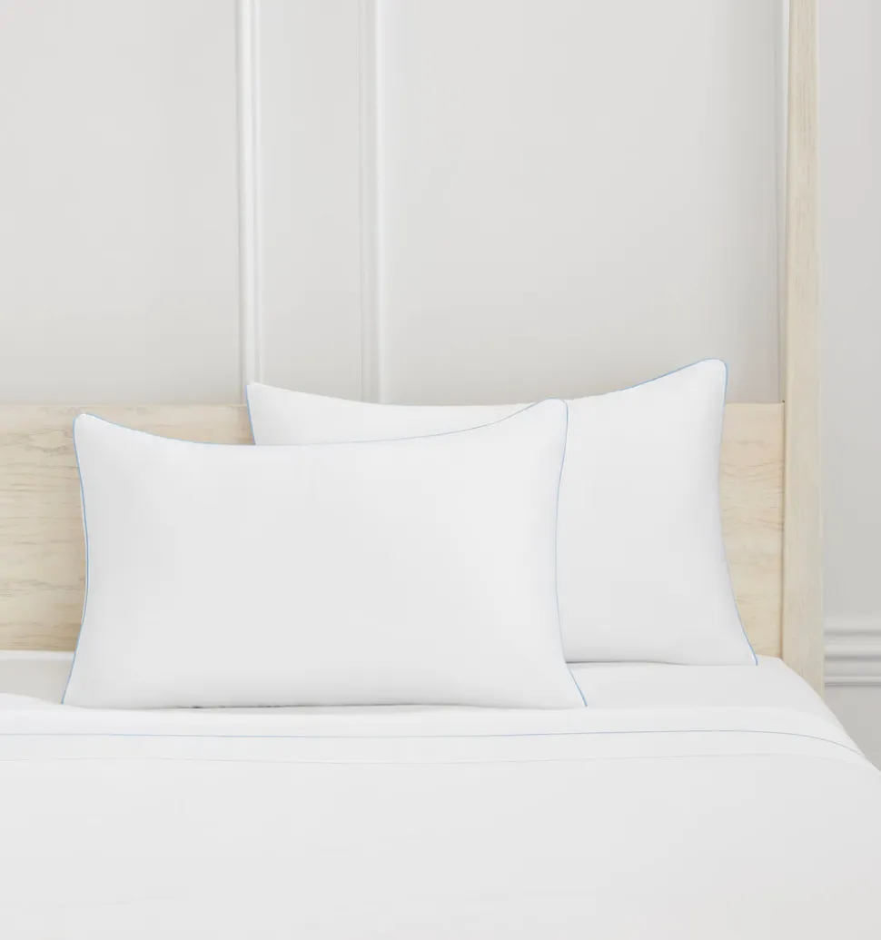 Savile Pillowcase Set in Powder Blue