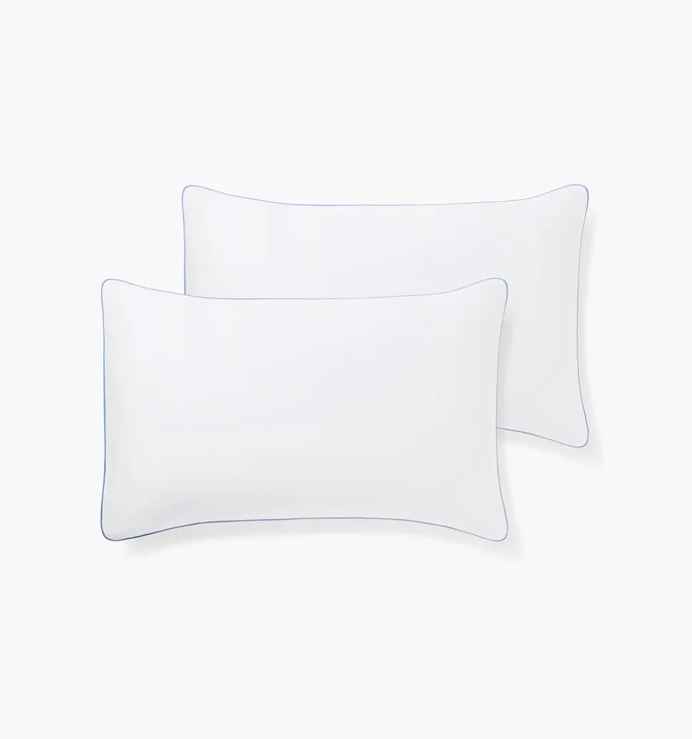 Savile Pillowcase Set in Powder Blue