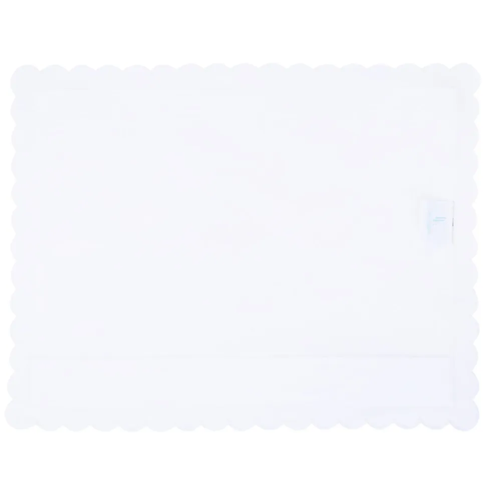 Scallop Baby Pillowcase in White