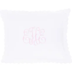 Scallop Baby Pillowcase in White
