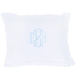 Scallop Baby Pillowcase in White