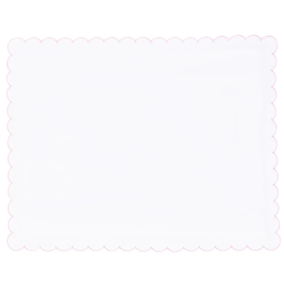 Scallop Baby Pillowcase in Blush
