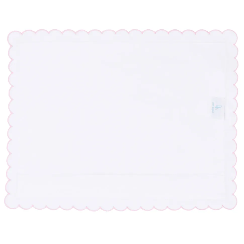 Scallop Baby Pillowcase in Blush