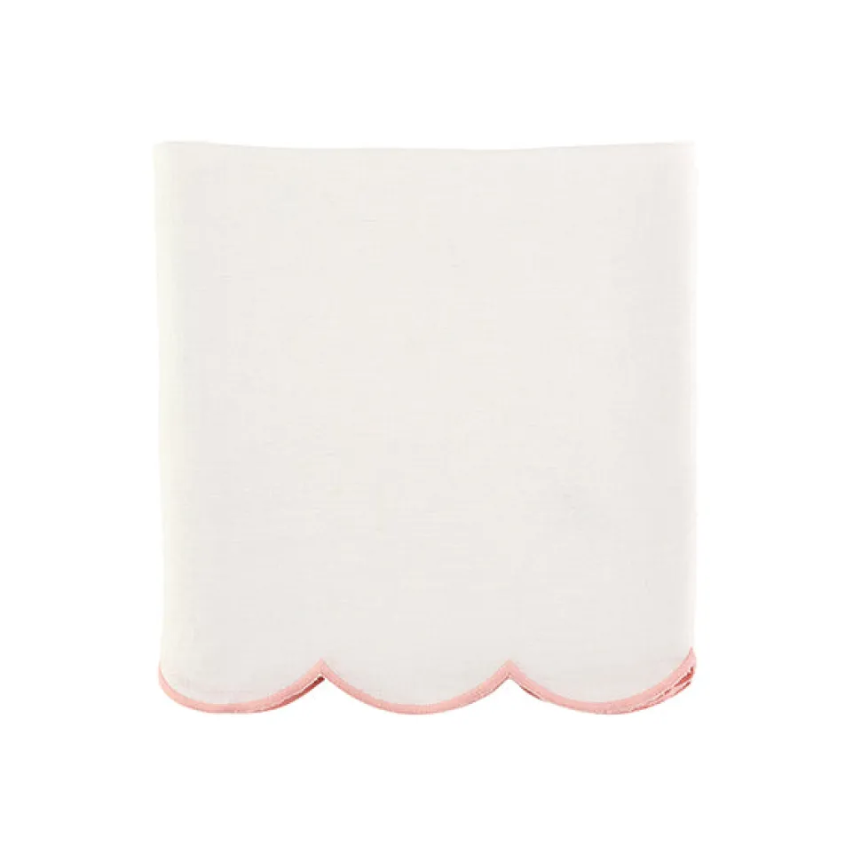 Scallop Crib Skirt in Blush
