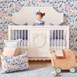 Scallop Crib Skirt in Blush