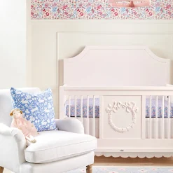 Scallop Crib Skirt in Blush