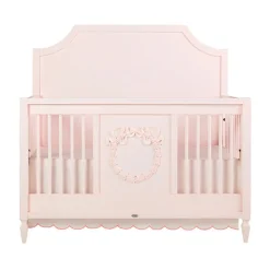 Scallop Crib Skirt in Blush