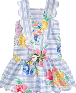 Scallop Petal Dress in French Painterly Florals