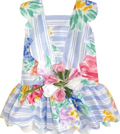 Scallop Petal Dress in French Painterly Florals