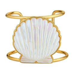 Scallop Shell Cuff in Mother of Pearl