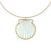 Scallop Shell Pendant with Neck Wire