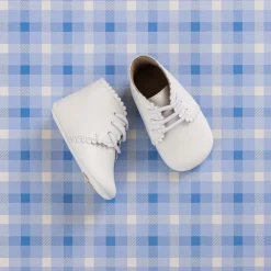 Scalloped Bootie White