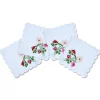 Scalloped Flower Cocktail Napkins, Set of 4