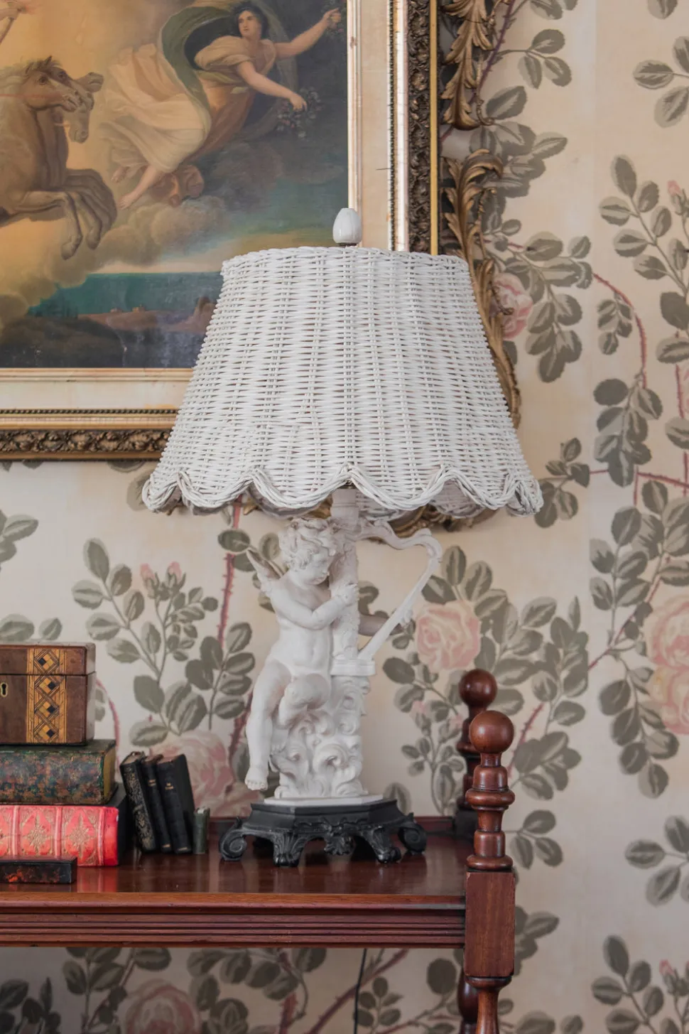 Scalloped Lampshade in Rattan