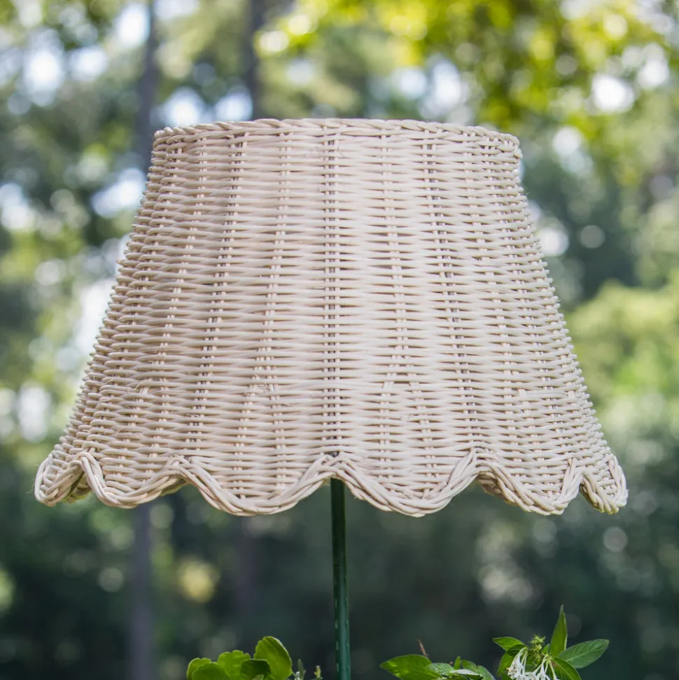 Scalloped Lampshade in Rattan