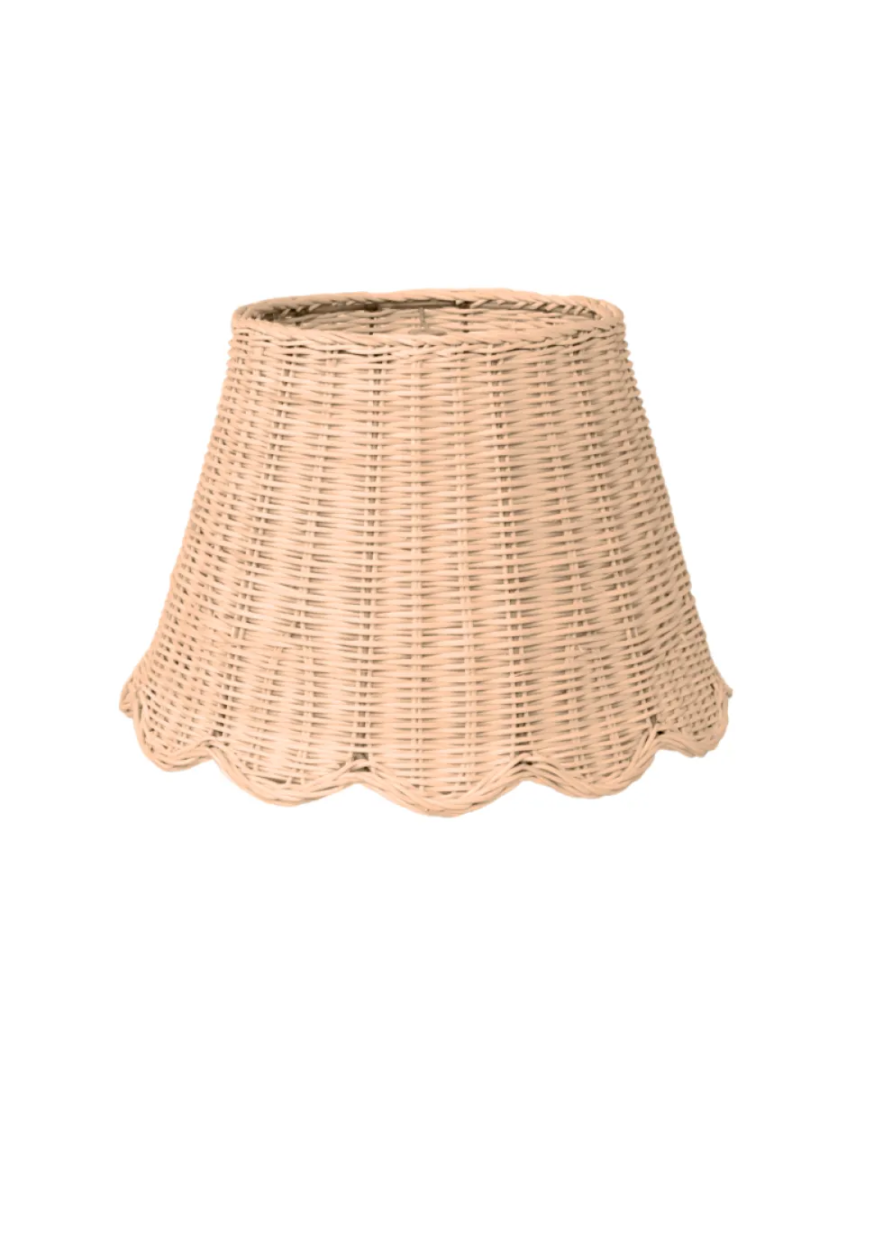 Scalloped Lampshade in Rattan