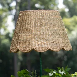 Scalloped Lampshade in Seagrass