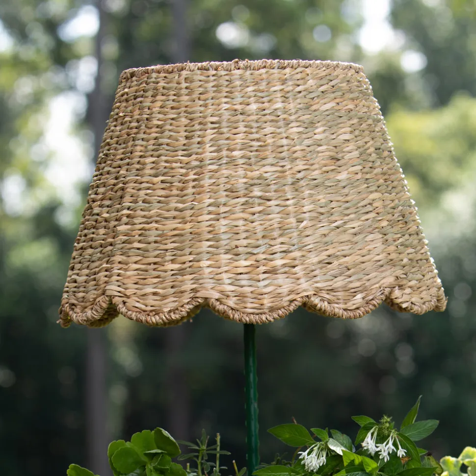 Scalloped Lampshade in Seagrass