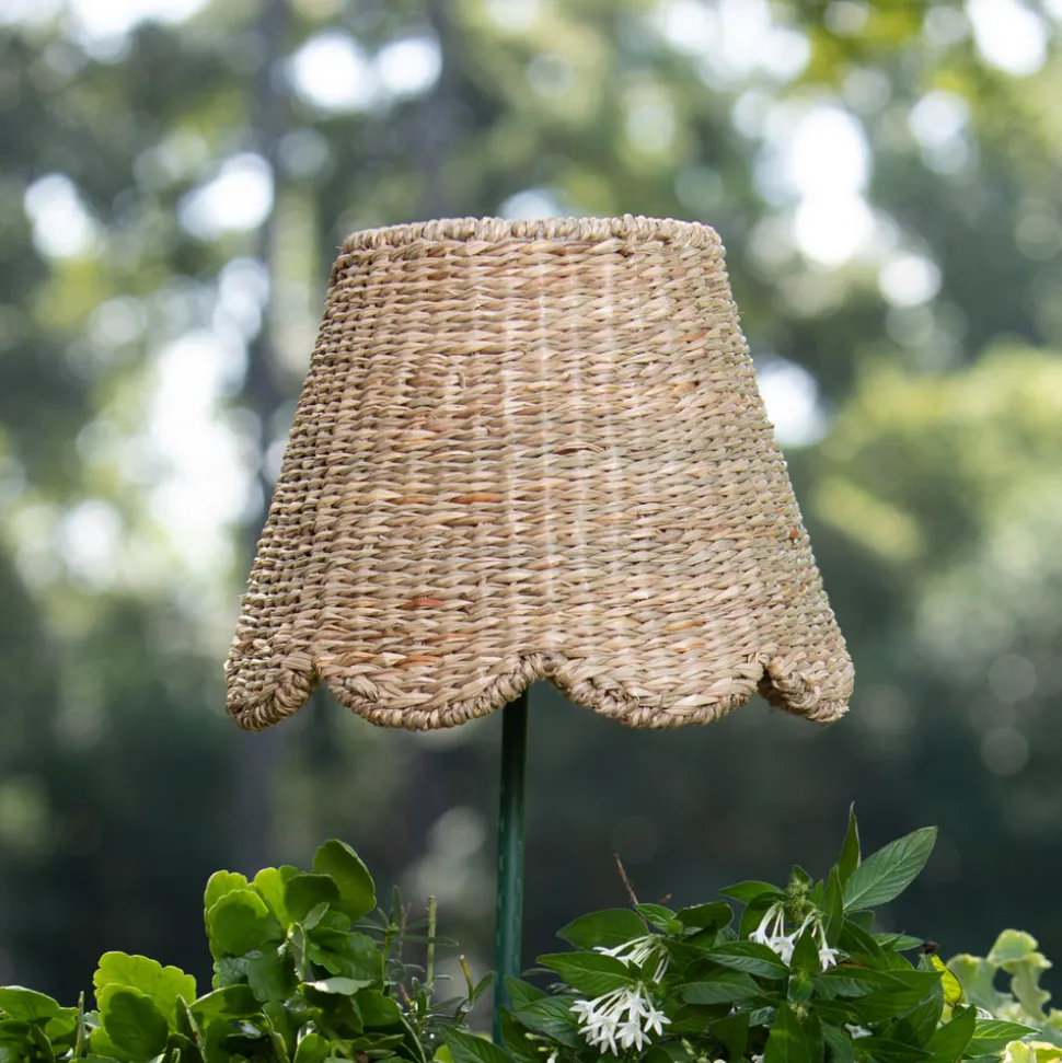 Scalloped Lampshade in Seagrass