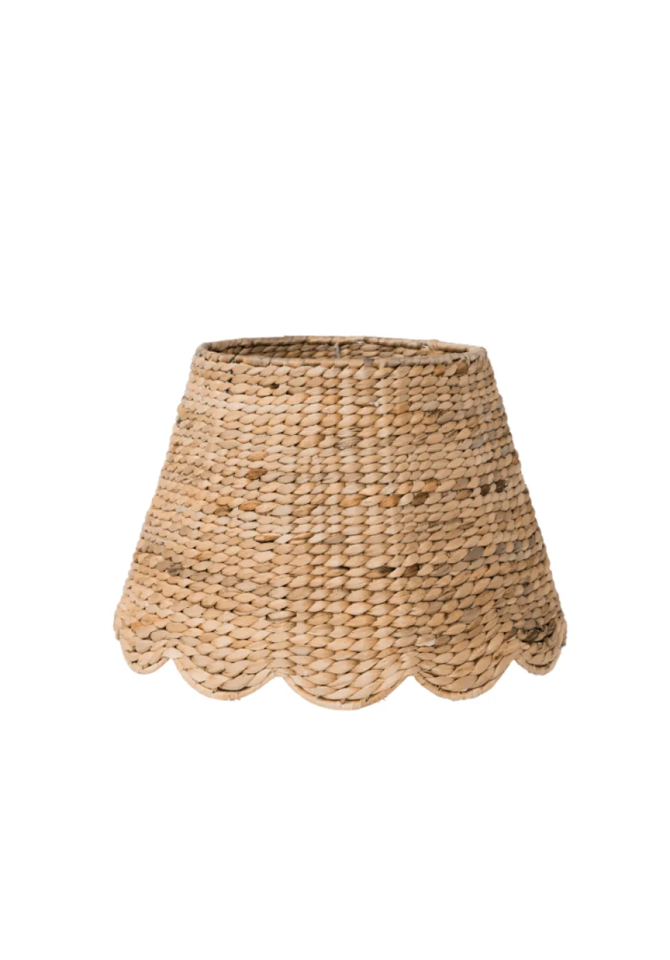Scalloped Lampshade in Water Hyacinth