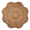 Scalloped Rattan Placemat in Natural